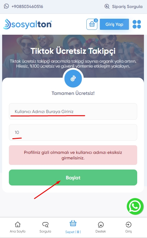 Tiktok takipci hilesi nasil yapilir adim-3