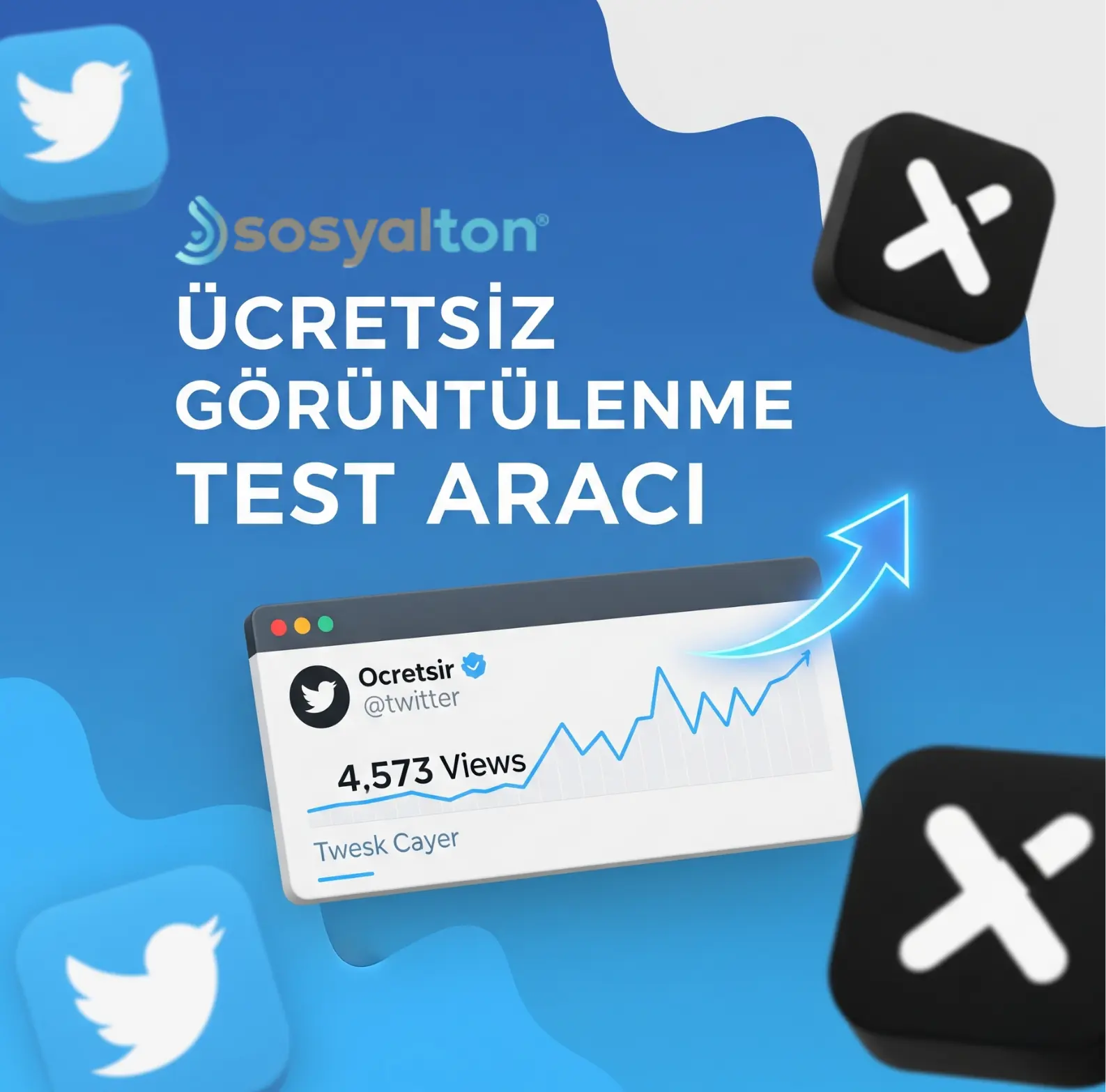 Twitter ucretsiz goruntulenme izlenme test araci