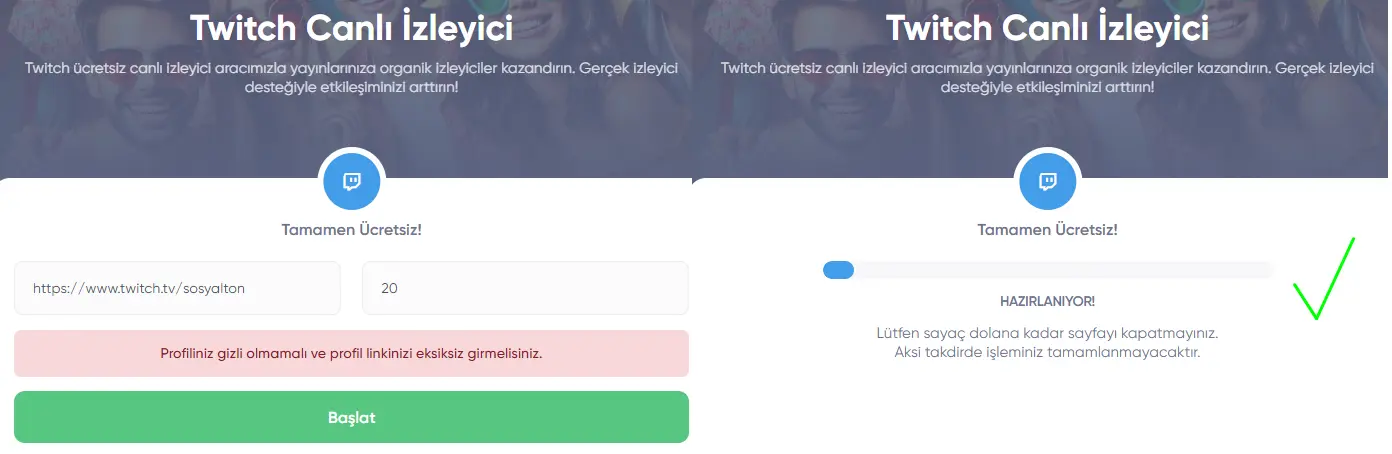 Twitch Canli Yayin Izleyici Kazanma - Ucretsiz Calisiyor